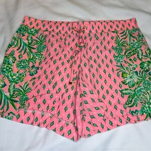 Lilly Pulitzer Katia Shorts sz M Medium Pink Shandy oh Diamond Girl Like New